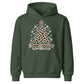 Leopard Print Christmas Tree Graphic Kids Hoodie