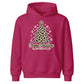 Leopard Print Christmas Tree Graphic Kids Hoodie