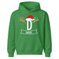 Custom Initial And Name Christmas Kids Hoodie