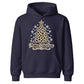 Leopard Print Christmas Tree Graphic Kids Hoodie