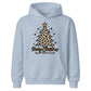 Leopard Print Christmas Tree Graphic Kids Hoodie