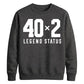 Funny 40x2 Legend Status 80th Birthday Unisex Sweatshirt