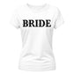 Personalised Overlay Surname Typography Bride Ladies T-Shirt