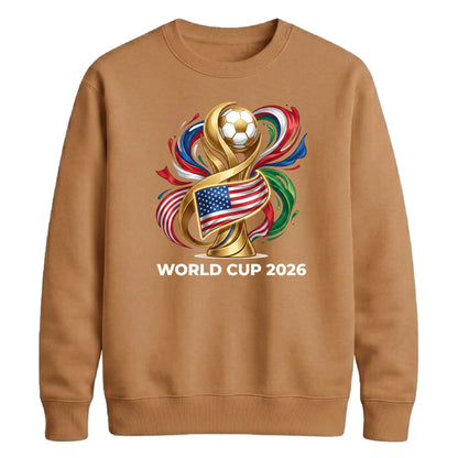 World Cup 2026 USA Flag Trophy FIFA Printed Unisex Sweatshirt - Fifa World Cup 2026 Merchandise