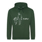 Papa Daughter Love Line Art Hoodie father day hoodie