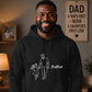 Papa Daughter Love Line Art Hoodie father day hoodie