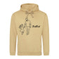 Papa Daughter Love Line Art Hoodie father day hoodie