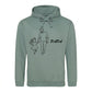 Papa Daughter Love Line Art Hoodie father day hoodie