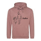 Papa Daughter Love Line Art Hoodie father day hoodie