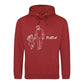 Papa Daughter Love Line Art Hoodie father day hoodie