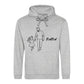 Papa Daughter Love Line Art Hoodie father day hoodie