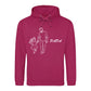 Papa Daughter Love Line Art Hoodie father day hoodie