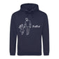 Papa Daughter Love Line Art Hoodie father day hoodie