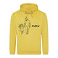 Papa Daughter Love Line Art Hoodie father day hoodie