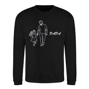 Papa Girl Walk Love father day sweatshirt