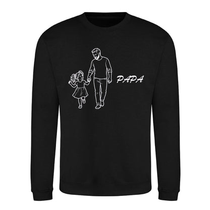 Papa Girl Walk Love father day sweatshirt