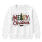 Patterned Merry Christmas Tree Christmas Kids Sweatshirt