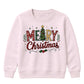 Patterned Merry Christmas Tree Christmas Kids Sweatshirt
