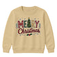 Patterned Merry Christmas Tree Christmas Kids Sweatshirt