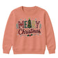 Patterned Merry Christmas Tree Christmas Kids Sweatshirt
