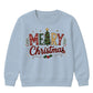 Patterned Merry Christmas Tree Christmas Kids Sweatshirt