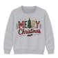 Patterned Merry Christmas Tree Christmas Kids Sweatshirt