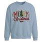 Patterned Merry Tree Print Christmas Oversized Sweatshirt