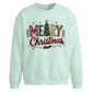 Patterned Merry Tree Print Christmas Oversized Sweatshirt