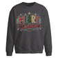 Patterned Merry Tree Print Christmas Oversized Sweatshirt