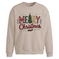 Patterned Merry Tree Print Christmas Oversized Sweatshirt