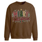 Patterned Merry Tree Print Christmas Oversized Sweatshirt
