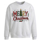 Patterned Merry Tree Print Christmas Oversized Sweatshirt