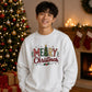 Patterned Merry Tree Print Christmas Oversized Sweatshirt