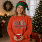 Patterned Merry Tree Print Christmas Oversized Sweatshirt