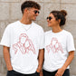 Custom Line Art Family Portrait Outline Unisex T-Shirt