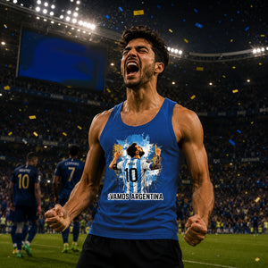 Argentina Football Lionel Messi Celebration Men Tank Top