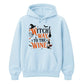 Amusing wine loving witch quote graphic Halloween hoodie