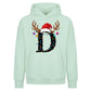 Personalised antler monogram Christmas Oversized Hoodie