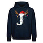 Personalised antler monogram Christmas Oversized Hoodie