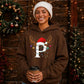 Personalised antler monogram Christmas Oversized Hoodie