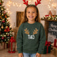 Personalised Antler Name Graphic Christmas Kids Sweatshirt