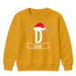 Personalised Antler Santa Name Christmas Kids Sweatshirt