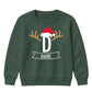 Personalised Antler Santa Name Christmas Kids Sweatshirt