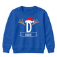 Personalised Antler Santa Name Christmas Kids Sweatshirt