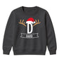Personalised Antler Santa Name Christmas Kids Sweatshirt