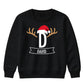 Personalised Antler Santa Name Christmas Kids Sweatshirt