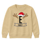 Personalised Antler Santa Name Christmas Kids Sweatshirt