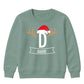 Personalised Antler Santa Name Christmas Kids Sweatshirt