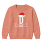 Personalised Antler Santa Name Christmas Kids Sweatshirt