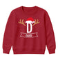 Personalised Antler Santa Name Christmas Kids Sweatshirt